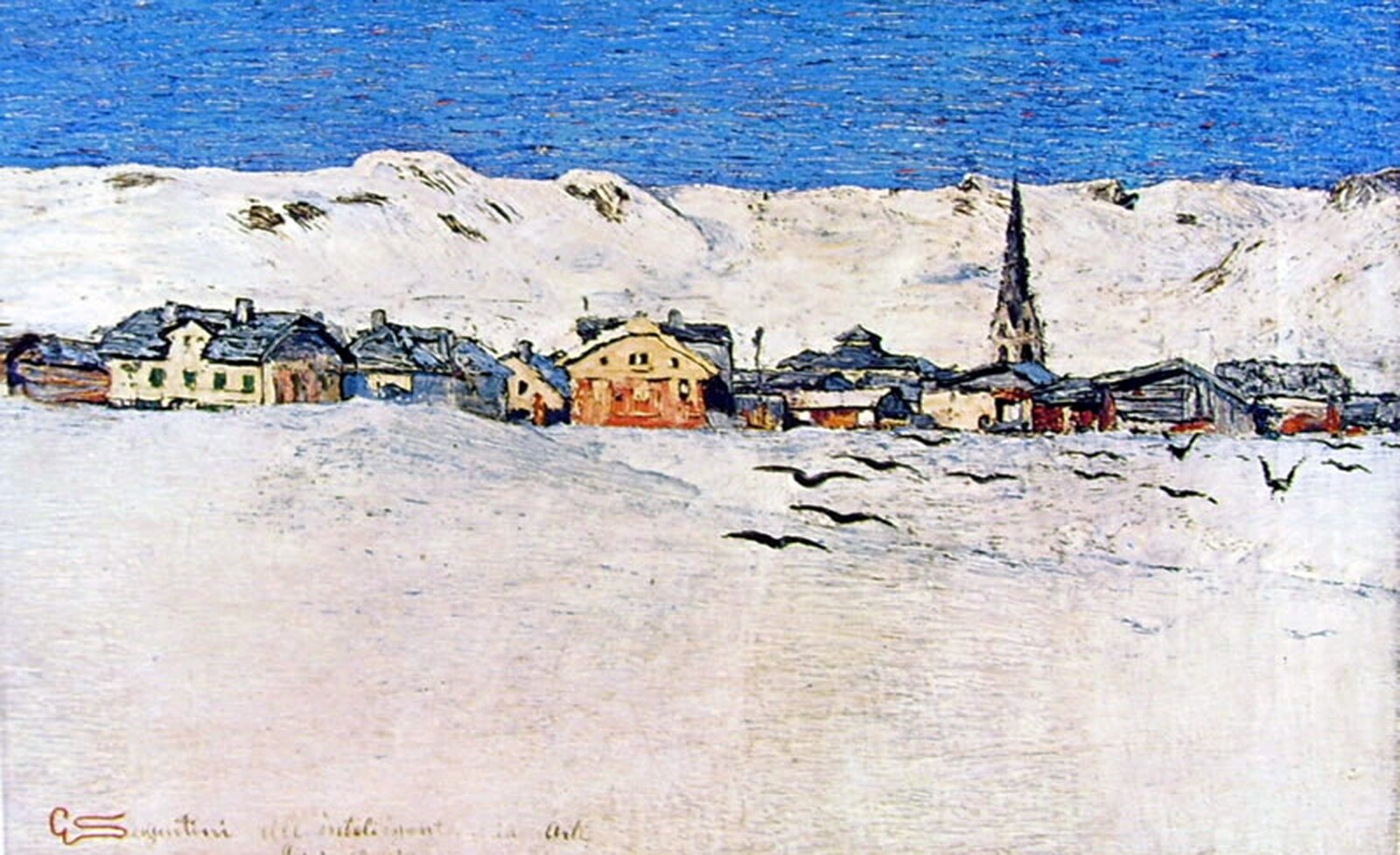 segantini savognino sotto la neve